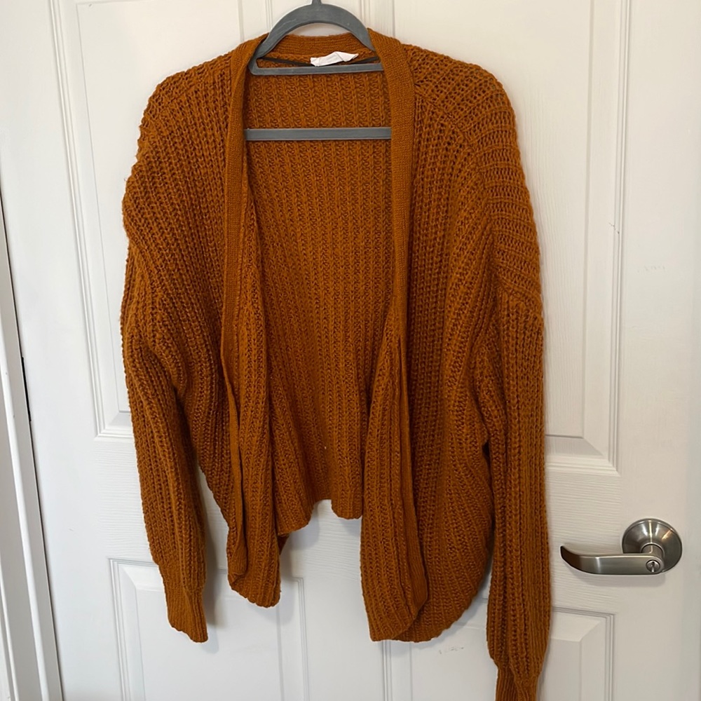 Burnt Orange Oversized Cardigan